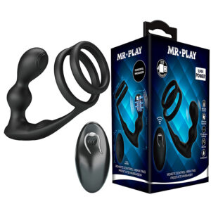 MR PLAY – PLUG ANALE VIBRANTE CON ANELLO PER PENE E TELECOMANDO
