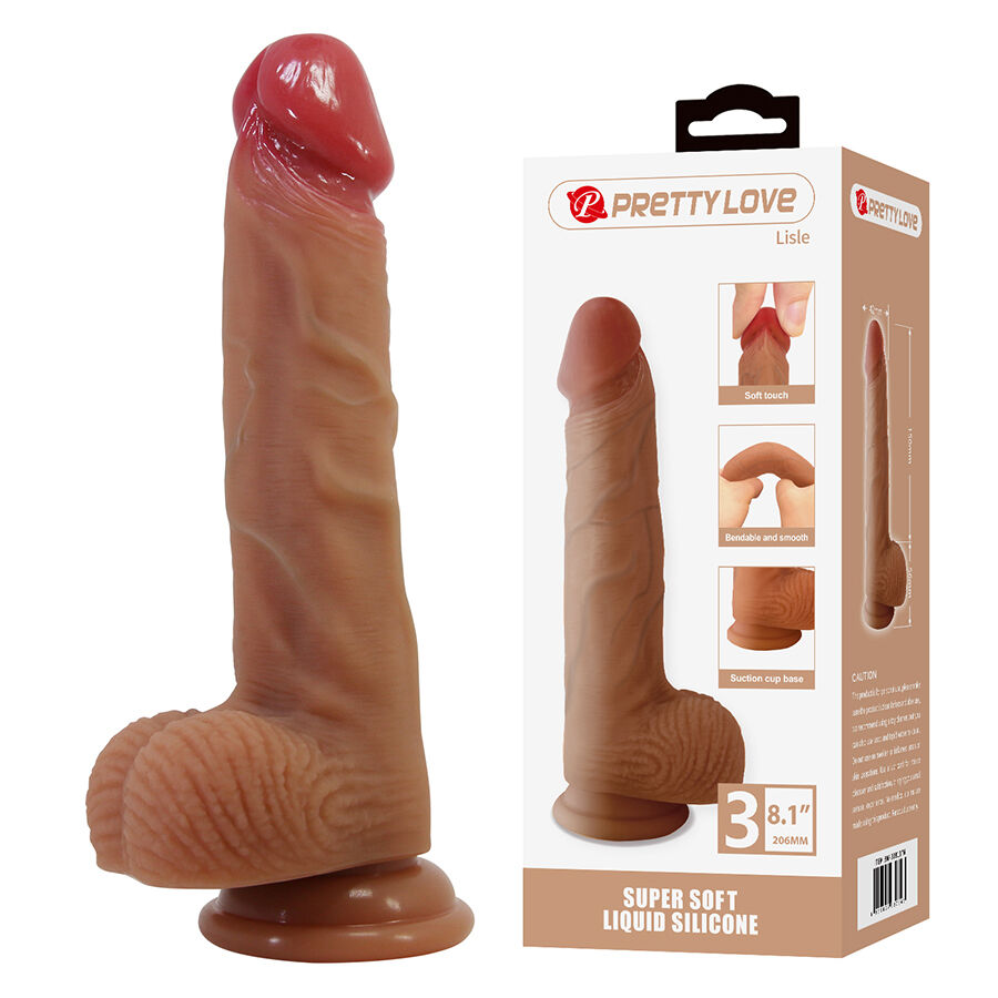 PRETTY LOVE – LISLE DILDO REALISTICO CON VENTOSA 20,6 CM -Ø- 4,2 CM