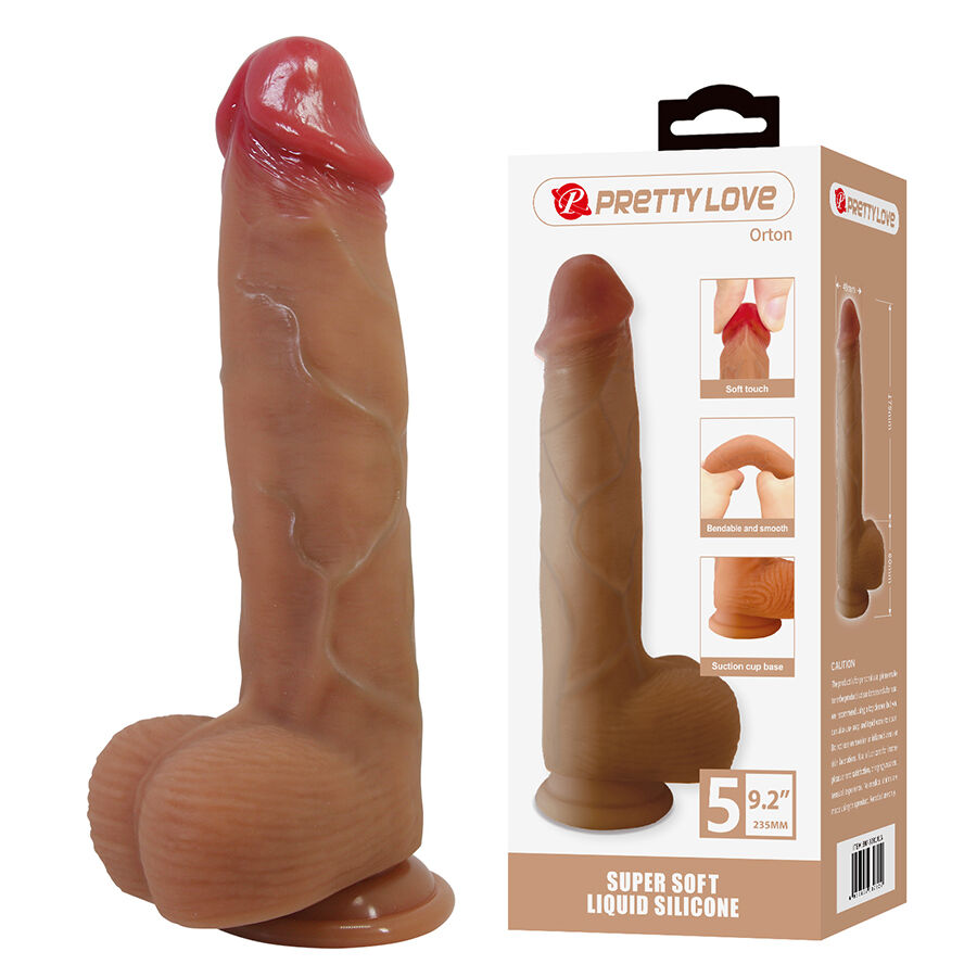 PRETTY LOVE – ORTON DILDO REALISTICO CON VENTOSA 23,5 CM -Ø- 4,9 CM