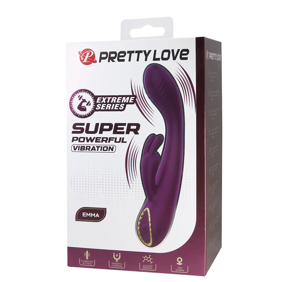 PRETTY LOVE - EMMA VIBRATORE VIOLA CON STIMOLATORE RABBIT - immagine 6