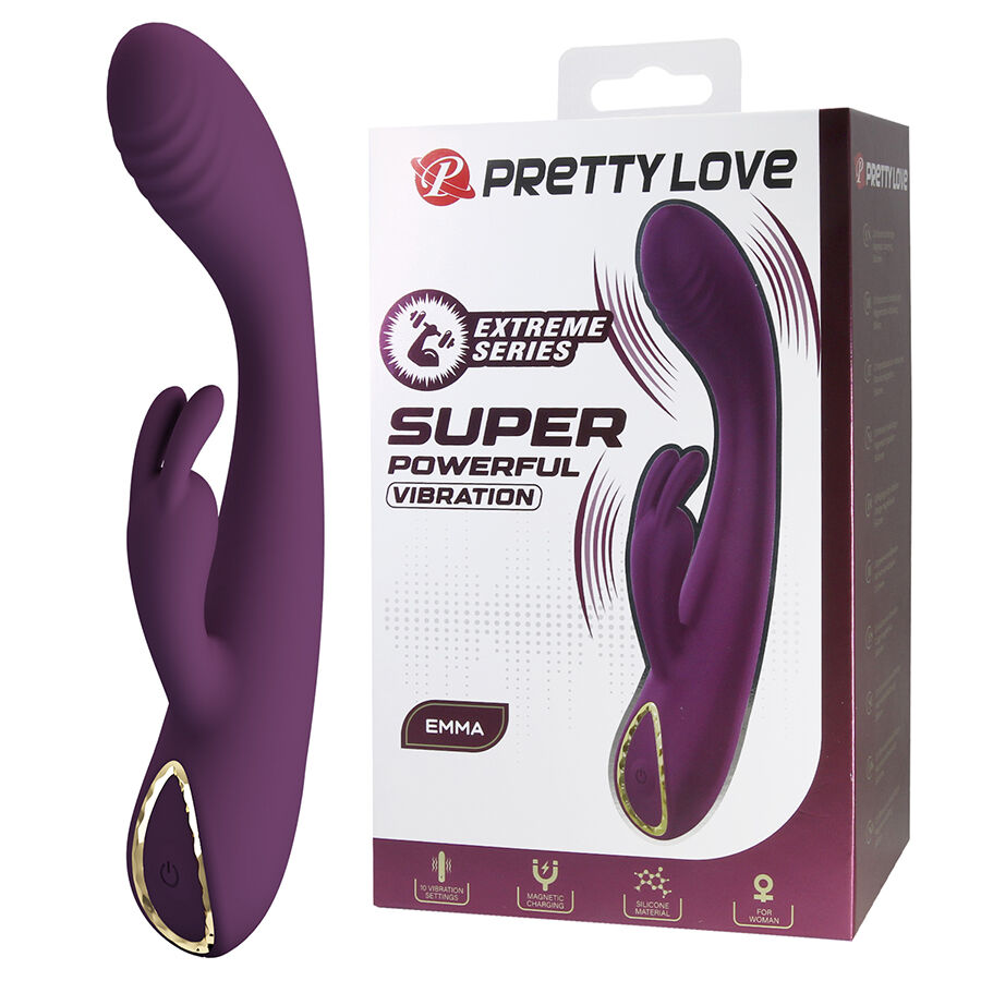 PRETTY LOVE – EMMA VIBRATORE VIOLA CON STIMOLATORE RABBIT