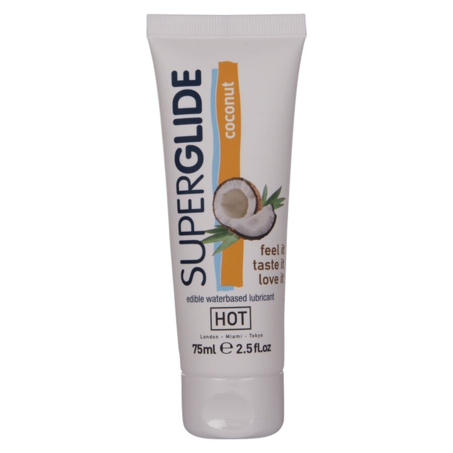 HOT – SUPERGLIDE LUBRIFICANTE COMMESTIBILI A BASE D’ACQUA DI COCCO 75 ML