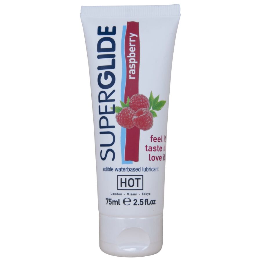 HOT – SUPERGLIDE LUBRIFICANTE COMMESTIBILI A BASE D’ACQUA LAMPONE 75 ML