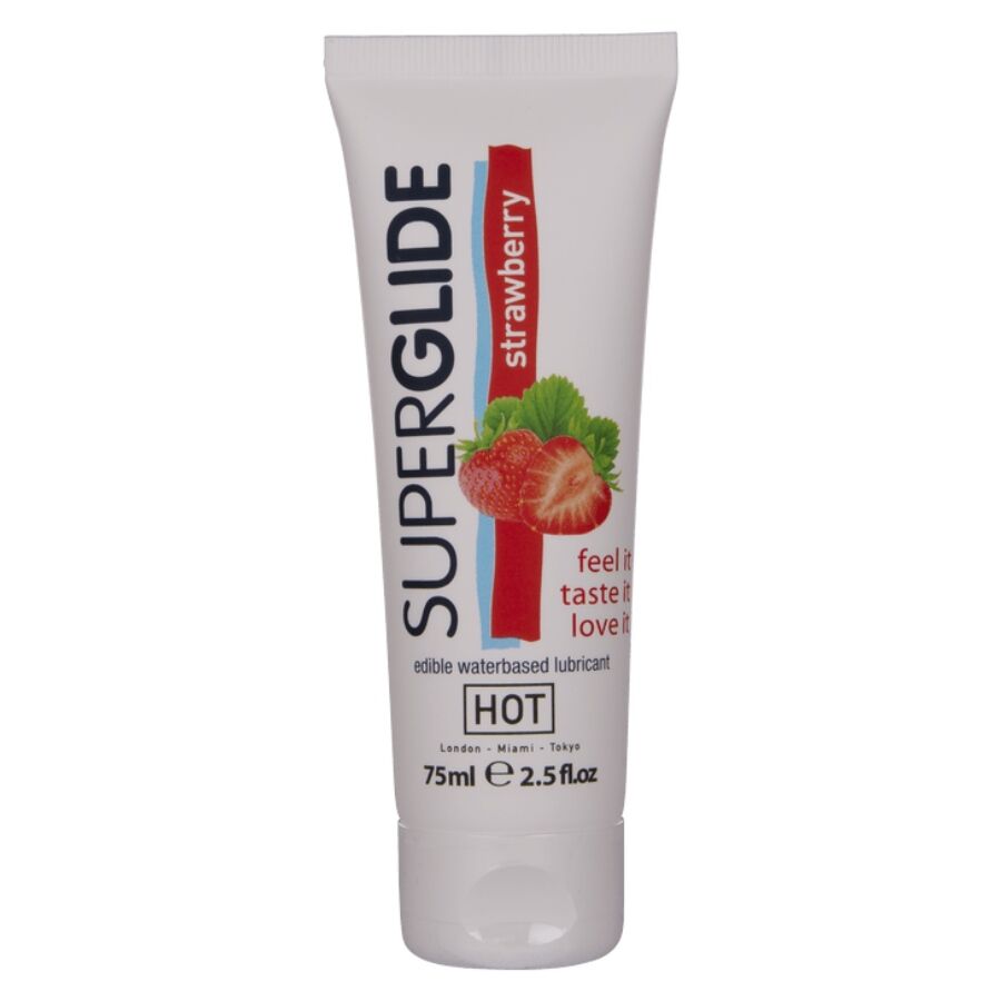 HOT – SUPERGLIDE LUBRIFICANTE COMMESTIBILI A BASE D’ACQUA FRAGOLA 75 ML