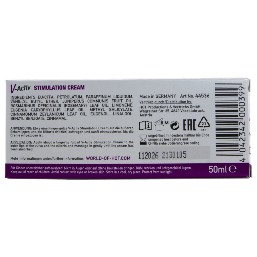 HOT - V-ACTIV CREMA STIMOLANTE DONNA 50 ML - immagine 3