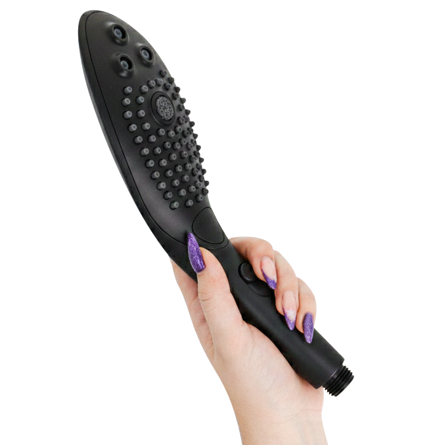 WOMANIZER - SOFFIONE DOCCIA STIMOLANTE CLITORIDEO WAVE NERO - immagine 2