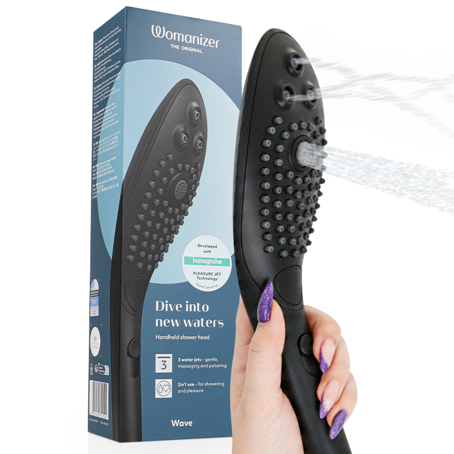 WOMANIZER – SOFFIONE DOCCIA STIMOLANTE CLITORIDEO WAVE NERO