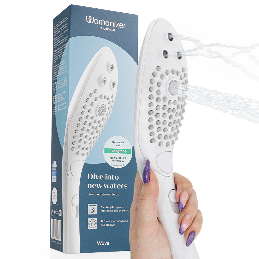 WOMANIZER – SOFFIONE DOCCIA STIMOLANTE CLITORIDEO WAVE BIANCO