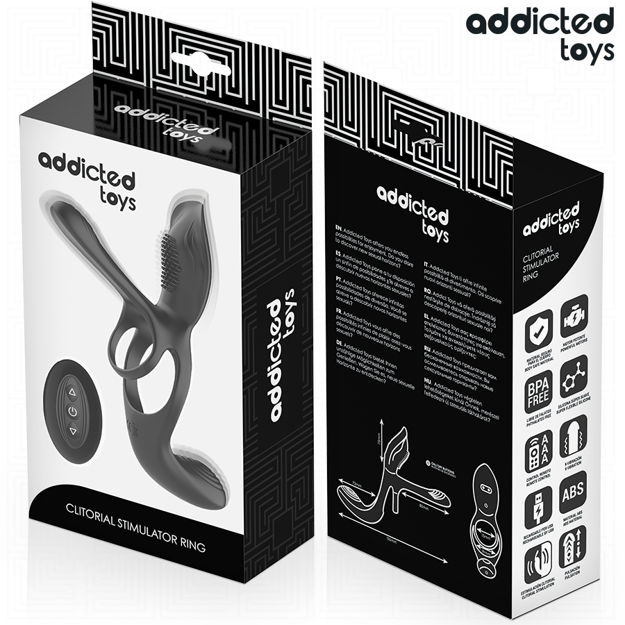 ADDICTED TOYS - DOPPIO ANELLO PER PENE CON STIMOLATORE CLITORIDEO - immagine 2