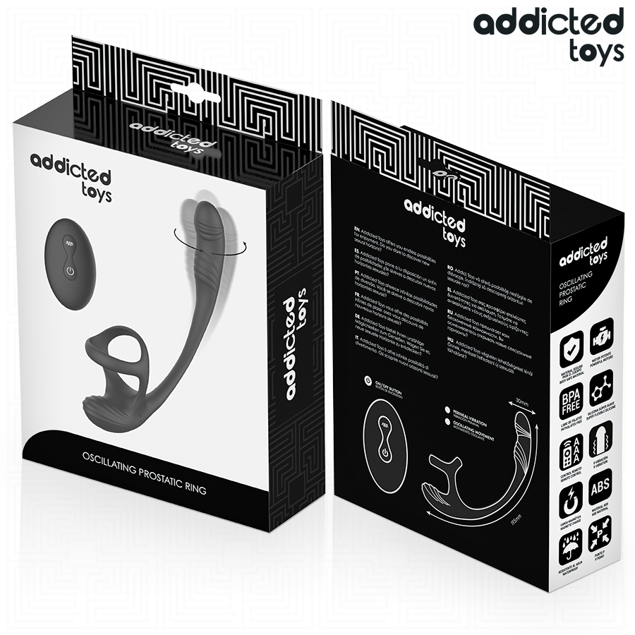 ADDICTED TOYS - PLUG ANALE CON VIBRAZIONE E OSCILLAZIONE A 360º E STIMOLATORE DEI TESTICOLI - immagine 5