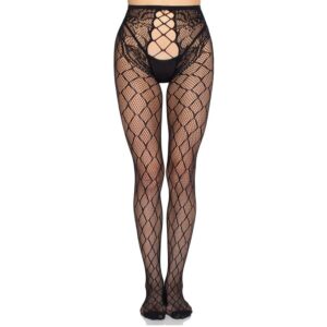 LEG AVENUE – COLLANT A RETE 1966 CON SLIP SENZA CAVALLO NERO – TAGLIA UNICA