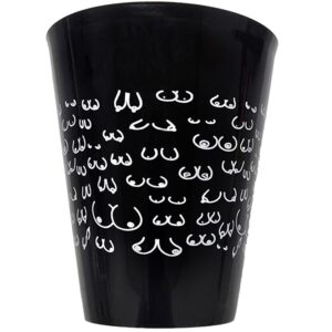 DIABLO PICANTE – VASO NEGRO 500 ML CON TETAS BLANCAS