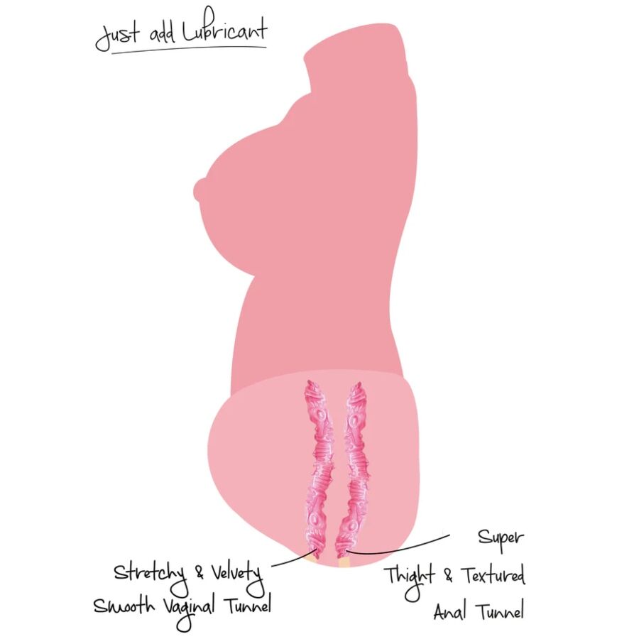 DESIDERIO NASCOSTO - MASTURBADOR VAGINA E ANO DOPPIO D SUCCOSO 5 KG - immagine 6