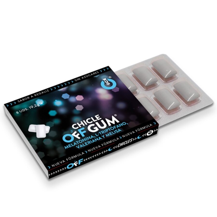WUG GUM – OFF SENZA VALERIANA, TRIPTOFANO, MELISSA E MELATONINA 1 X 8 UNITÀ