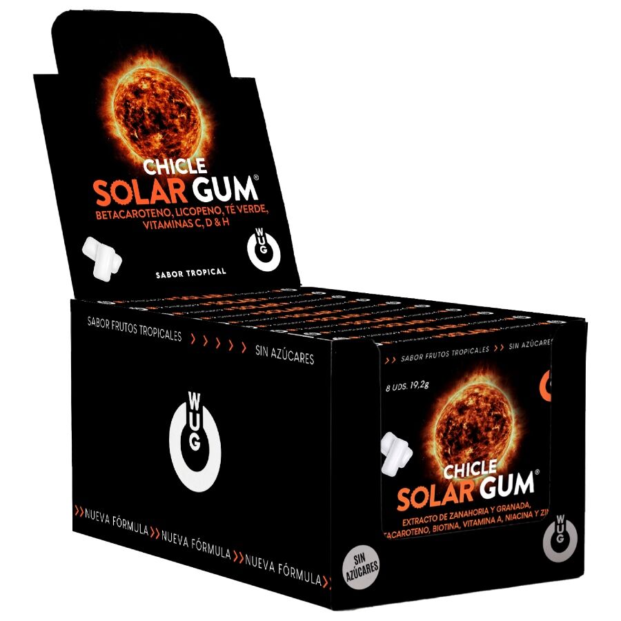 WUG GUM – SOLAR GUM ABBRONZANTE | ESPOSITORE 12 X 8 UNITÀ