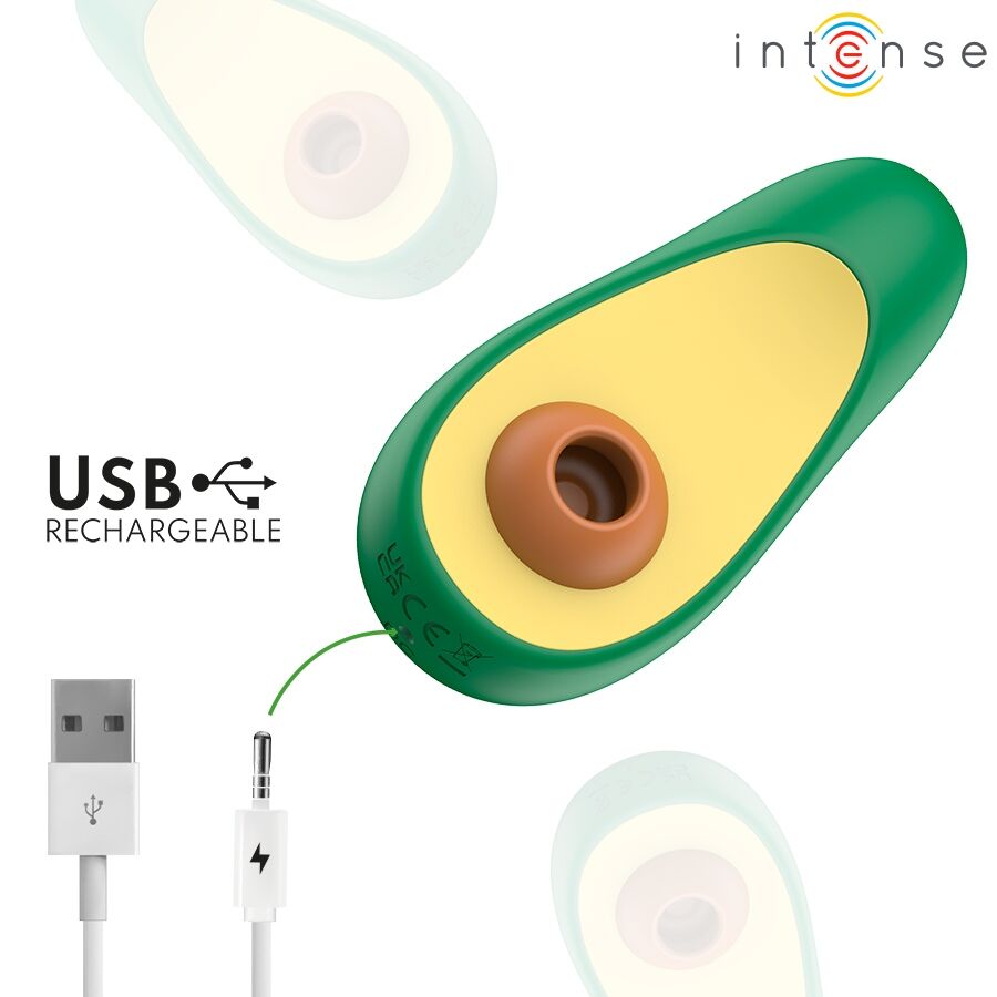 INTENSE - WAKI STIMOLATORE CLITORIDEO AD ASPIRAZIONE AVOCADO - immagine 5
