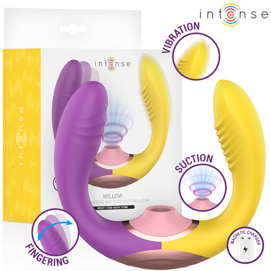 INTENSE – WILLOW STIMOLATORE A VIBRAZIONE E ASPIRAZIONE 3 IN 1
