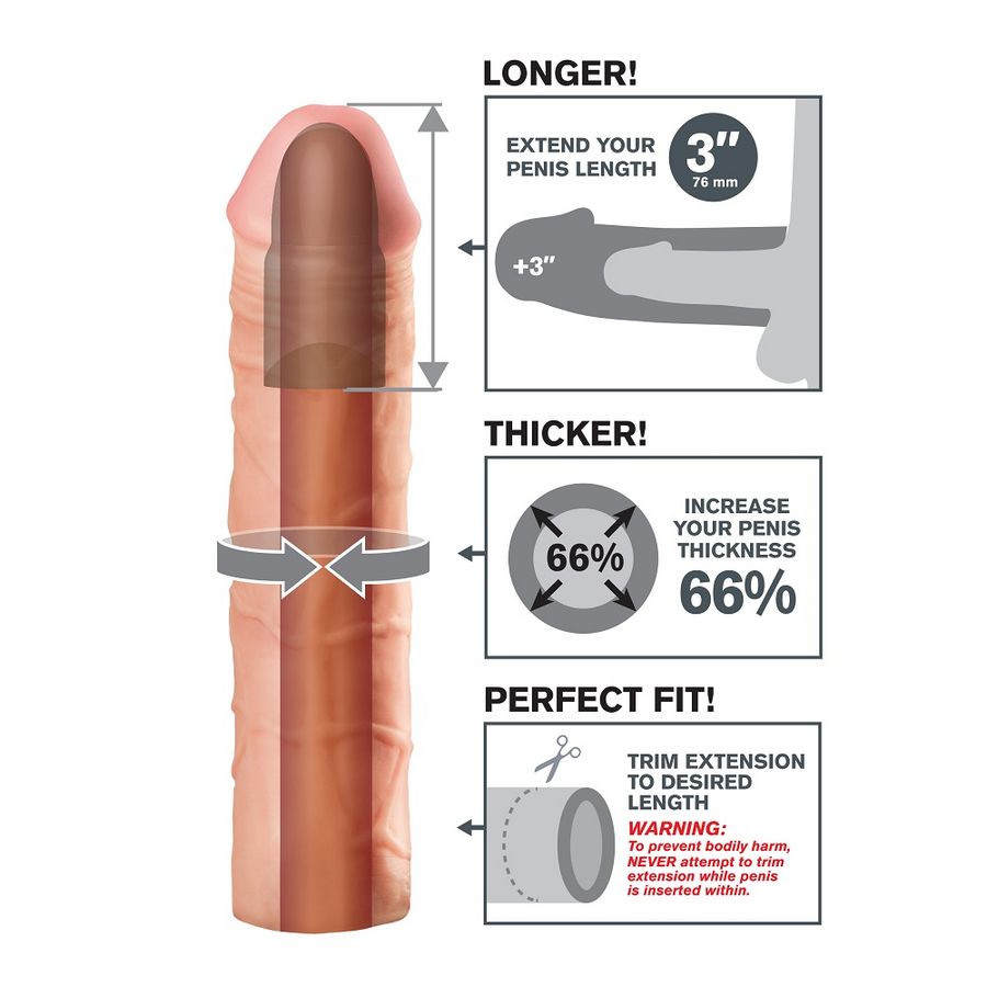 FANTASY X- TENSIONS - MEGA 3 EXTENSION CARNE - immagine 3