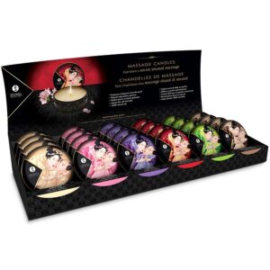SHUNGA – MINI CARESS BY CANDLELIGHT ESPOSITORE CANDELE DA MASSAGGIO 24 UNITÀ