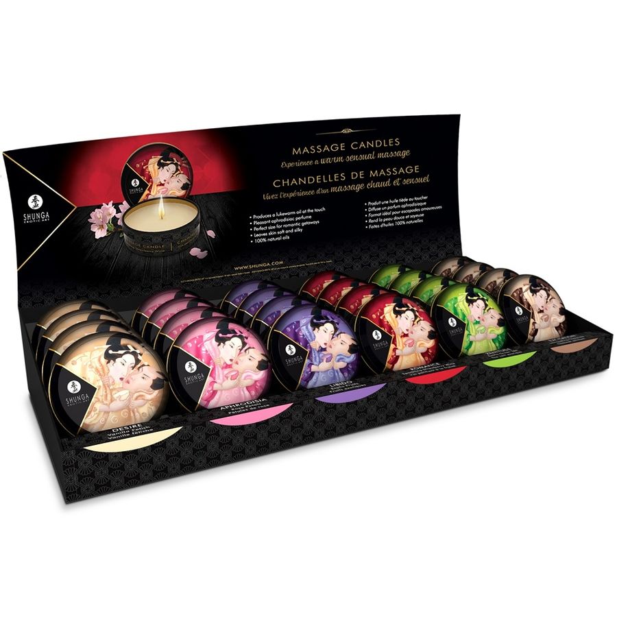 SHUNGA – MINI CARESS BY CANDLELIGHT ESPOSITORE CANDELE DA MASSAGGIO 24 UNITÀ SHUNGA – MINI CARESS BY CANDLELIGHT ESPOSITORE CANDELE DA MASSAGGIO 24 UNITÀ