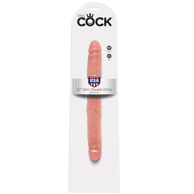KING COCK - DOPPIO DILDO SOTTILE 30 CM - immagine 3