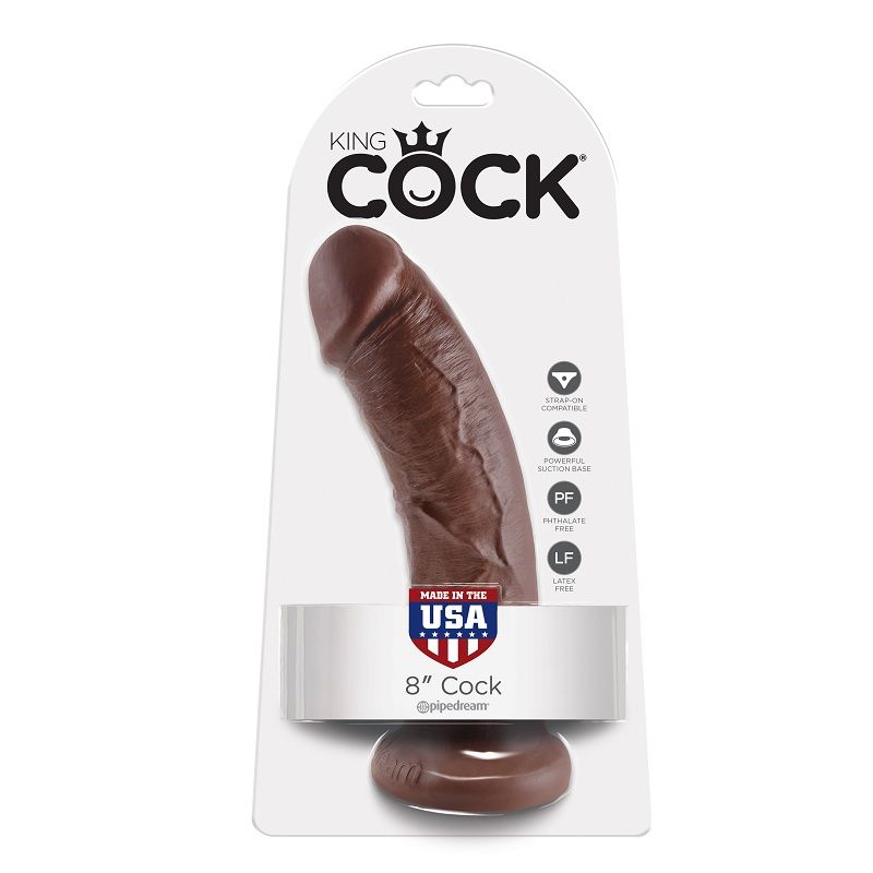 KING COCK - 8 DILDO MARRONE 20.3 CM - immagine 5