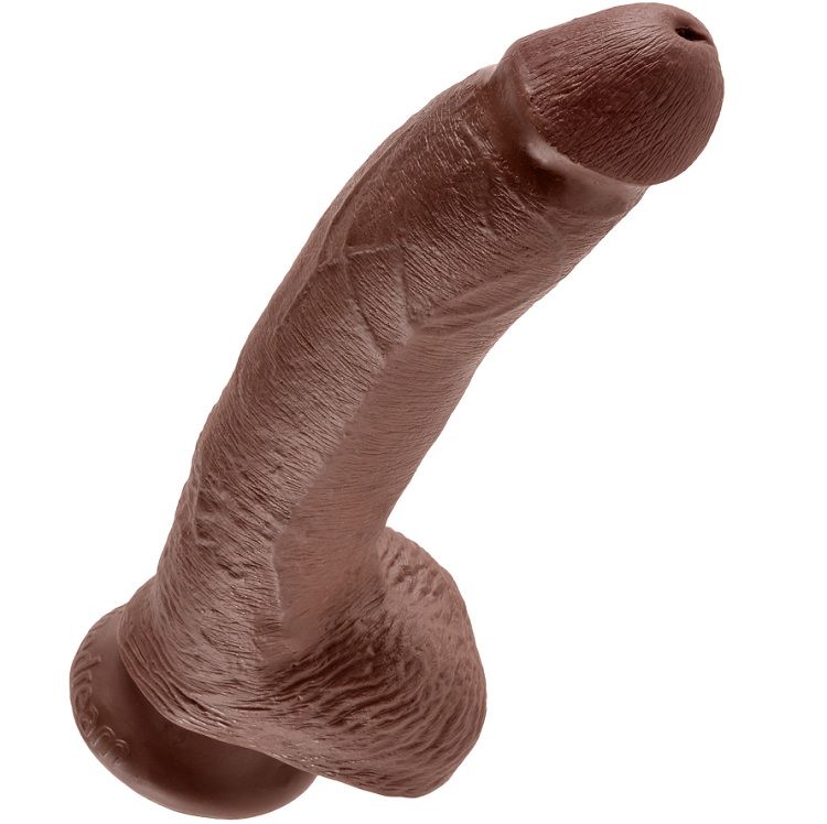 KING COCK – 9 DILDO MARRONE CON SFERE 22.9 CM