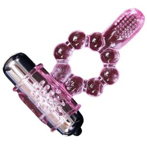 BAILE – ANELLO IN SILICONE 10 RITMI DI LINGUA CON VIBRAZIONE ROSA
