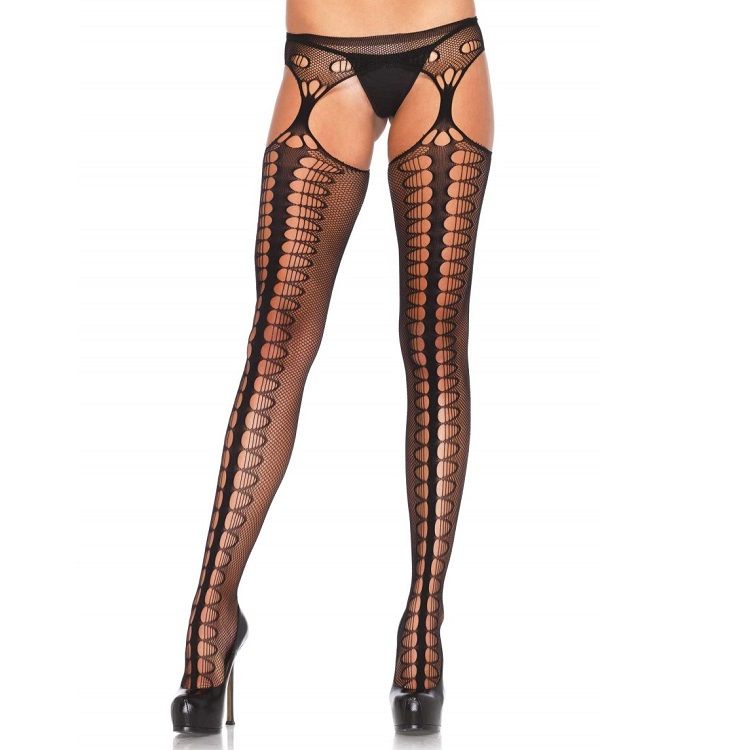 LEG AVENUE – COLLANT CON GIARRETTIERA ESCLUSIVO NERO