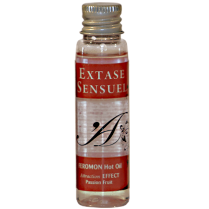 EXTASE SENSUAL – OLIO DA MASSAGGIO EFFETTO CALORE AI FEROMONI DEL FRUTTO DELLA PASSIONE DA VIAGGIO 35 ML