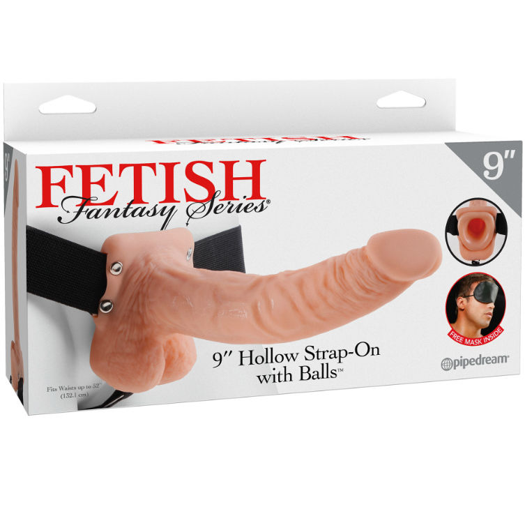 FETISH FANTASY SERIES - SERIES 9 HOLLOW STRAP-ON CON SFERE 22.9CM CARNE - immagine 6
