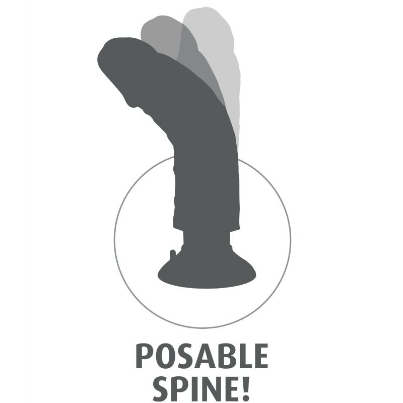 KING COCK - DILDO VIBRATORE 15.24 CM NATURALE - immagine 2