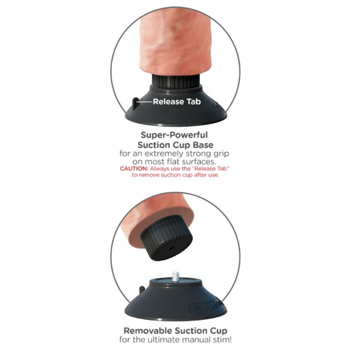 KING COCK - DILDO VIBRANTE CON TESTICOLI 25.5 CM COLORE NATURALE - immagine 4