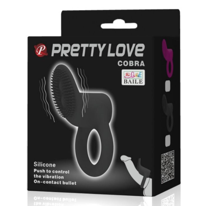PRETTY LOVE - COBRA ANELLO VIBRATORE NERO - immagine 7