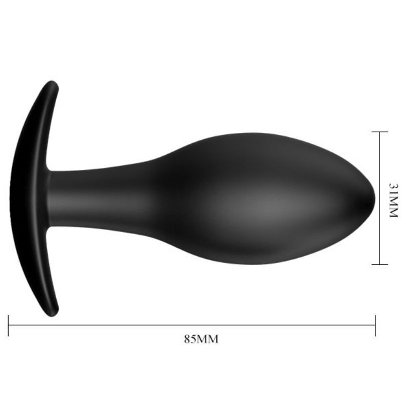 PRETTY LOVE - PLUG ANALE ANCORANTE IN SILICONE 8.5 CM NERO - immagine 5