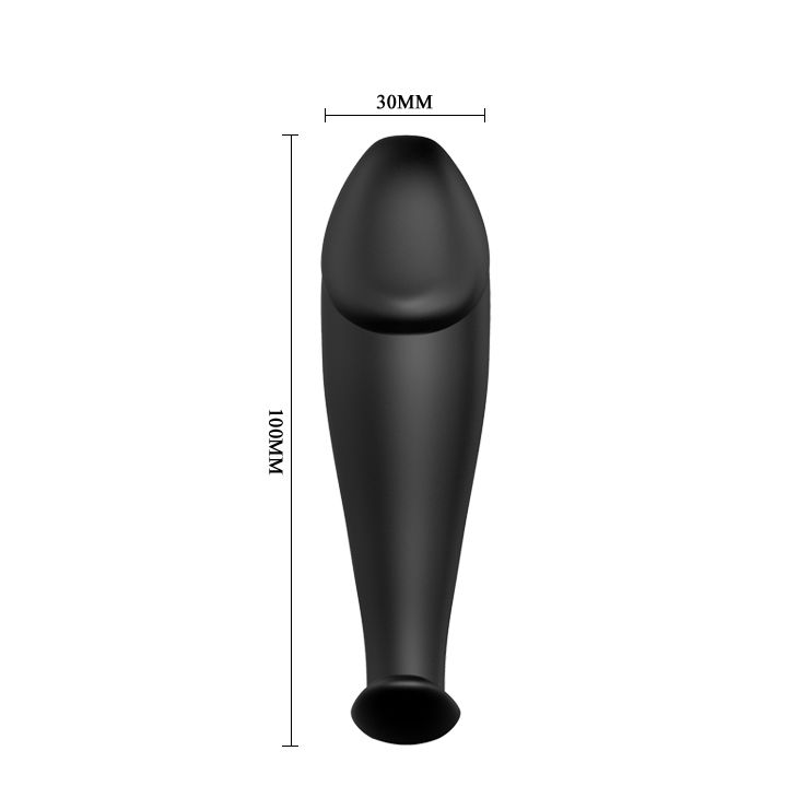 PRETTY LOVE - PLUG ANALE IN SILICONE FORMA DEL PENE E 12 MODALIT DI VIBRAZIONE NERO - immagine 4