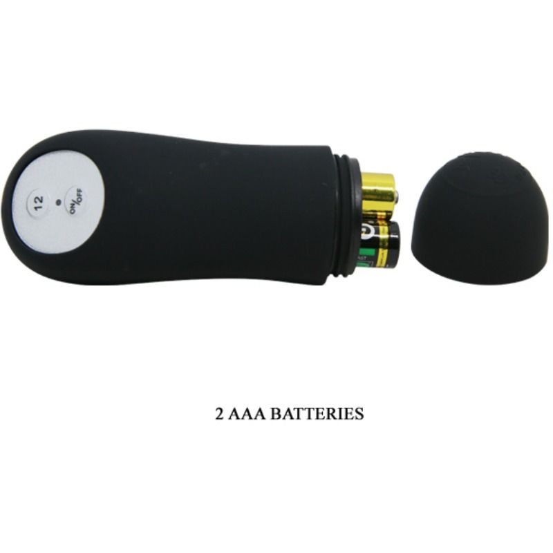 PRETTY LOVE - PLUG ANALE IN SILICONE FORMA DEL PENE E 12 MODALIT DI VIBRAZIONE NERO - immagine 6