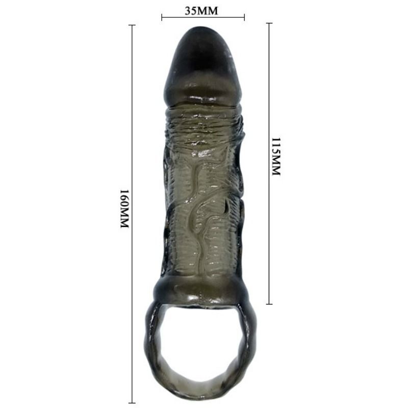 BAILE - GUAINA ESTENSIONE PENE CON CINTURINO PER TESTICOLI 11.5 CM - immagine 6