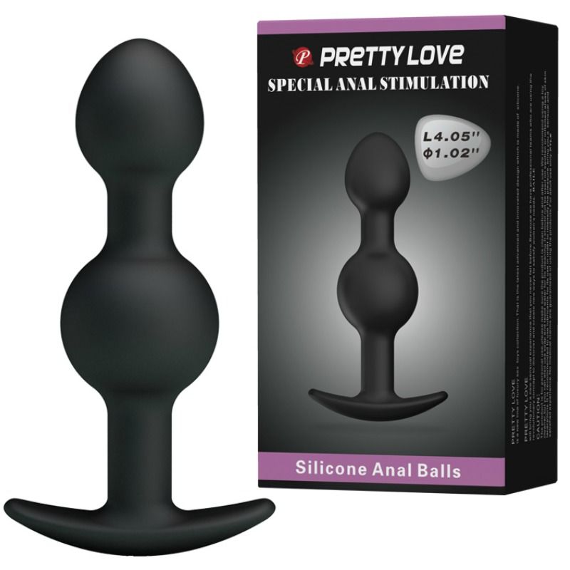 PRETTY LOVE - SFERE ANALI IN SILICONE PER STIMOLAZIONE SPECIALE 10.3 CM NERO - immagine 2