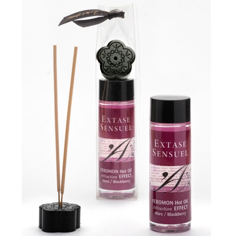 EXTASE SENSUAL - OLIO DA MASSAGGIO EFFETTO RISCALDANTE AI FEROMONI DI MORA 100 ML - immagine 2