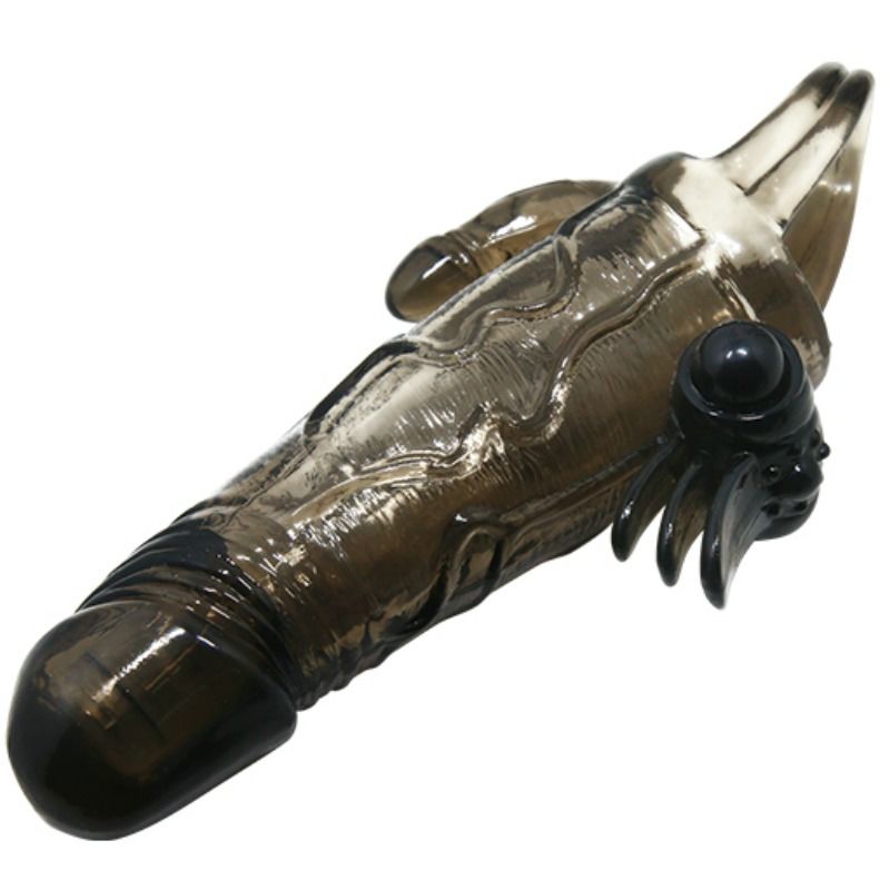 BAILE - COPRI PENE BRAVE MAN CON CLIT E STIMOLAZIONE ANALE DOPPIO BULLET NERO 16.5 CM - immagine 5