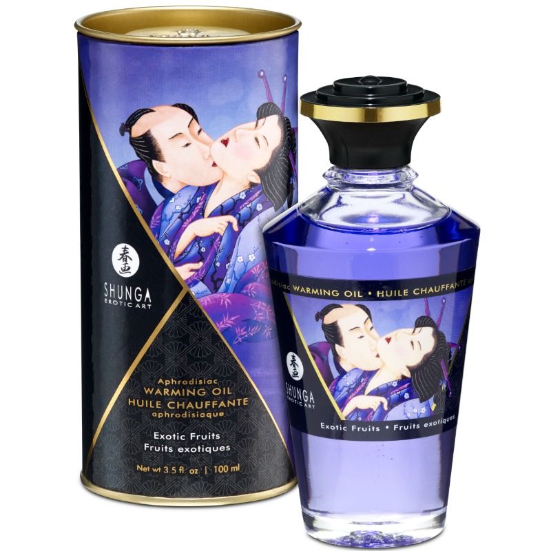 SHUNGA – OLIO DA MASSAGGIO EFFETTO CALORE SAPORE DI FRUTTA ESOTICA 100 ML