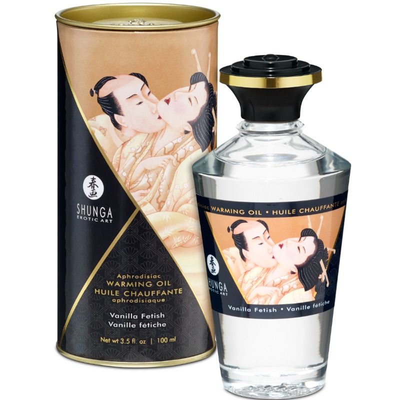 SHUNGA – OLIO DA MASSAGGIO EFFETTO CALDO AL GUSTO VANIGLIA FETISH 100 ML