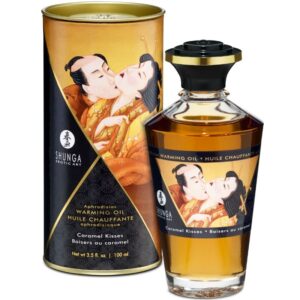 SHUNGA – OLIO DA MASSAGGIO CON EFFETTO CALORE SAPORE CARAMELLO 100 ML