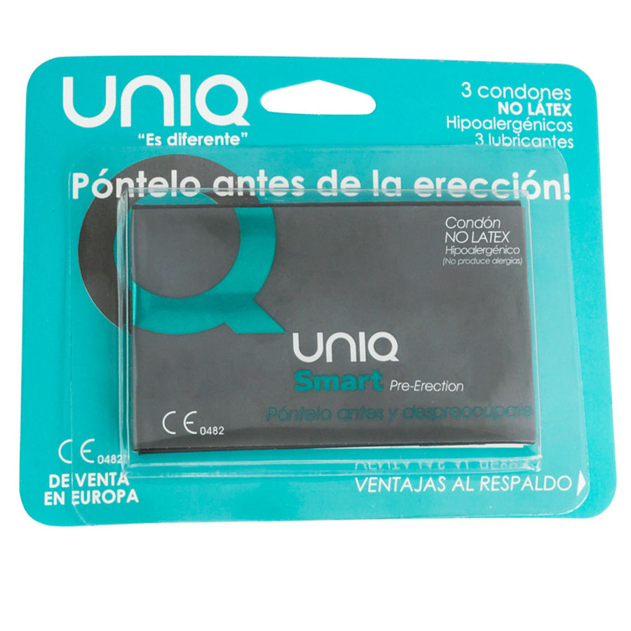 UNIQ – SMART LATEX FREE PRE-ERECTION CONDOMS 3 UNITS