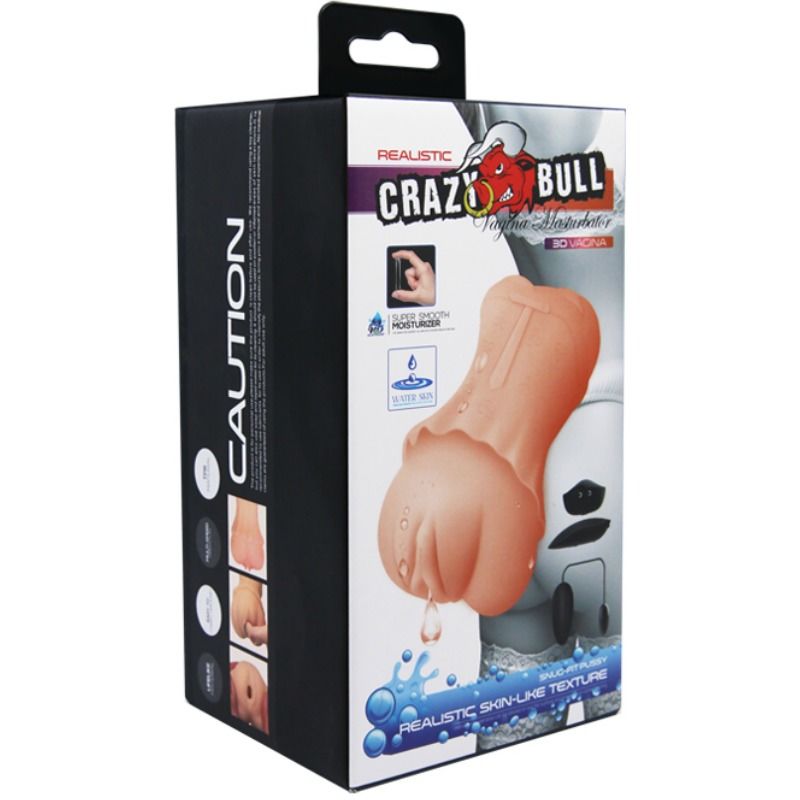 CRAZY BULL - MASTURBADOR VAGINA CON PELLE ACQUATA CON BULLET VIBRANTE 2 - immagine 5