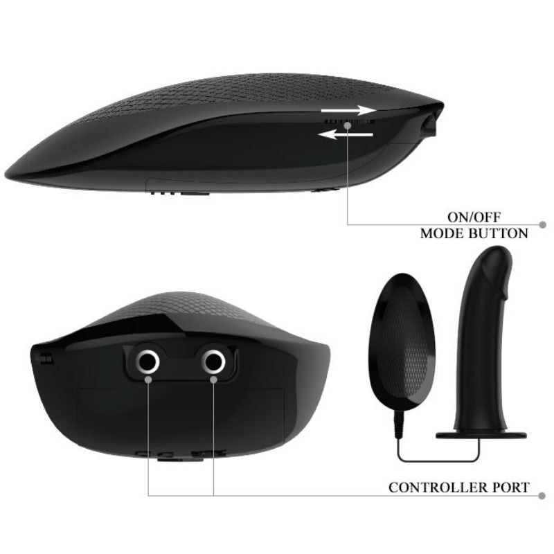 PRETTY LOVE - VITO STRAP ON CON DILDO CAVO E VIBRAZIONE 17.3 CM - immagine 2