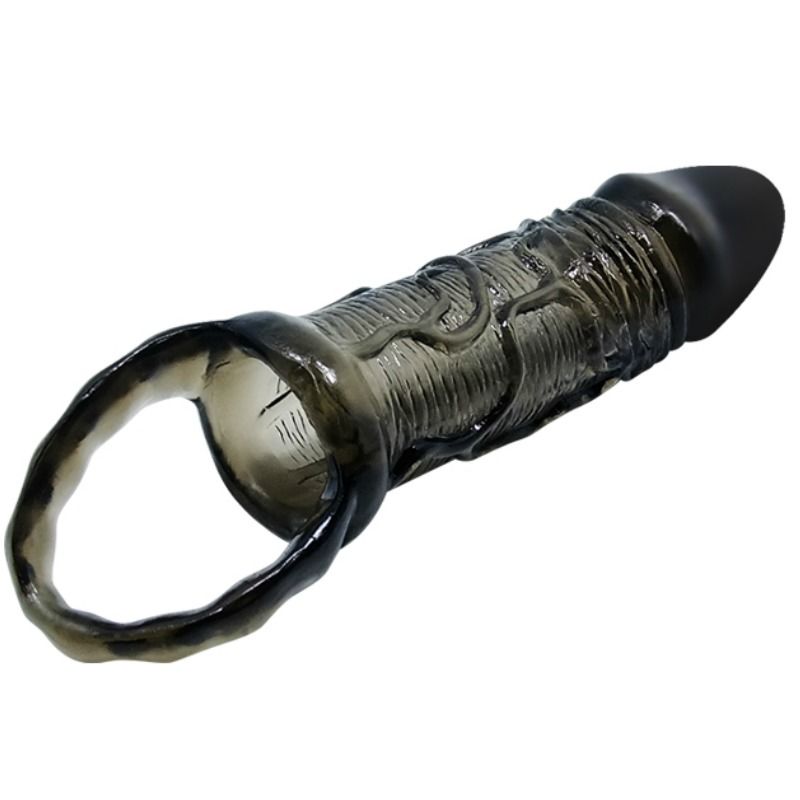 BAILE - COPERTURA ESTENSORE PENE CON CINTURINO PER TESTICOLI NERO 13.5 CM - immagine 4
