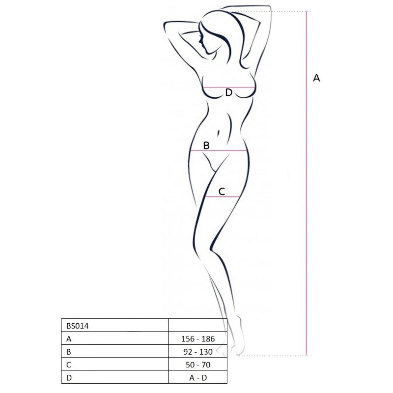 PASSION - WOMAN BS014 BODYSTOCKING BIANCO TAGLIA UNICA - immagine 2