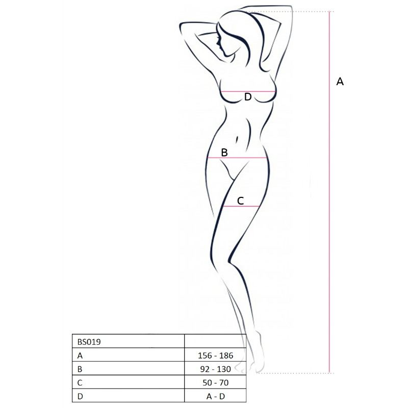 PASSION - WOMAN BS019 BODYSTOCKING BIANCO TAGLIA UNICA - immagine 2